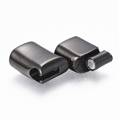 304 Stainless Steel Magnetic Clasps with Glue-in Ends&nbsp;STAS-F130-39B