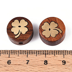 Natural Sandalwood Mala and Brass Finding Beads&nbsp;WOOD-T032-33D