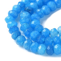 Dyed Natural Malaysia Jade Rondelle Beads Strands&nbsp;X-G-E316-2x4mm-58