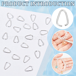 20Pcs 925 Sterling Silver Triangle Linking Ring&nbsp;STER-BC0002-21S