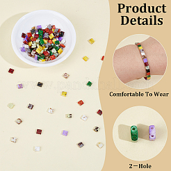 200Pcs 10 Colors 2-Hole Glass Seed Beads&nbsp;SEED-PA0001-23