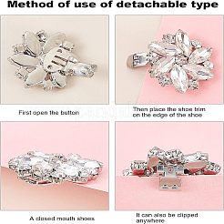 Alloy Rhinestone Shoe Clip Findings&nbsp;FIND-FG0001-02P