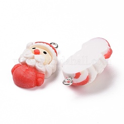 Christmas Opaque Resin Pendants&nbsp;RESI-G028-04P