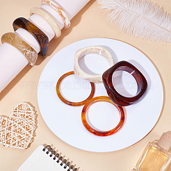 8Pcs 8 Styles Acrylic & Resin Bangles for Women&nbsp;BJEW-UN0001-94