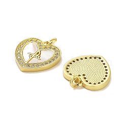 Brass Micro Pave Clear Cubic Zirconia Pendants&nbsp;KK-K365-04E-G