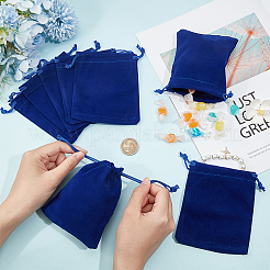 20Pcs Rectangle Velvet Drawstring Pouches&nbsp;TP-BBC0001-03B-03