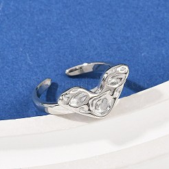 Brass Adjustable Open Cuff Rings&nbsp;RJEW-R032-04P