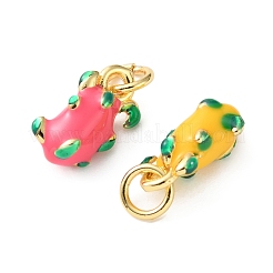 Brass Enamel Pendants&nbsp;KK-D111-02G