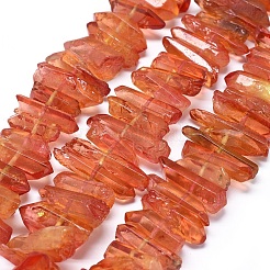 Natural Dyed Quartz Pointed Beads Strands&nbsp;G-G791-14