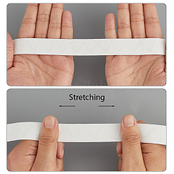2 Styles Flat Non-slip Transparent Silicone Polyester Elastic Bands&nbsp;SRIB-GF0001-49B