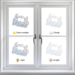 16Sheets 4 Style Waterproof PVC Colored Laser Stained Window Film Adhesive Stickers&nbsp;DIY-WH0256-058