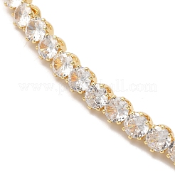 Rack Plating Brass Cubic Zirconia Elasticity Necklaces&nbsp;NJEW-S425-01G