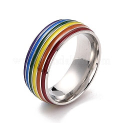 Rainbow Pride Finger Ring&nbsp;RJEW-M140-01P