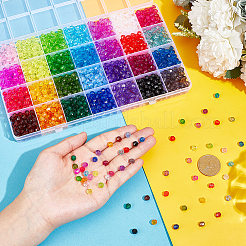 1960Pcs 28 Colors Transparent Acrylic Beads&nbsp;TACR-PH0001-97