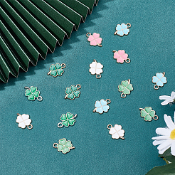 64Pcs 8 Style Alloy Enamel Pendants&nbsp;ENAM-SC0003-01