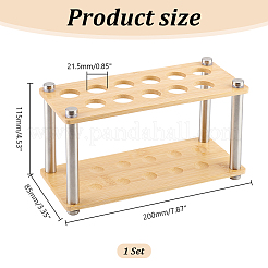 Bamboo Laboratory Test Tube Rack&nbsp;DIY-WH0570-22A