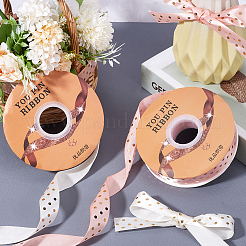 Gold Stamping Polka Dot Polyester Printed Ribbon&nbsp;OCOR-WH20006-25A