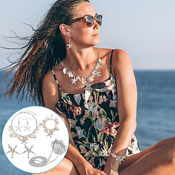 Alloy Crossbody Bags & Alligator Hair Clips & Bib Necklaces & Earrings & Charm Bracelets Sets&nbsp;SJEW-UN0001-13