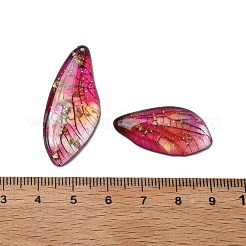 4Pcs Transparent Epoxy Resin Butterfly Wings Pendants&nbsp;RESI-C057-04B