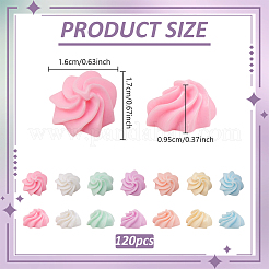 120Pcs Resin Cabochons&nbsp;MRMJ-GA0001-30