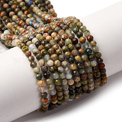 Natural Unakite Beads Strands&nbsp;G-L629-B06-2mm