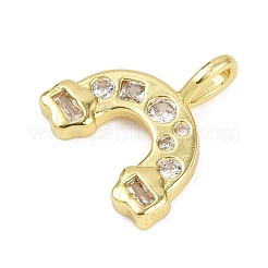 Brass Micro Pave Cubic Zirconia Pendants&nbsp;KK-L231-04G-01