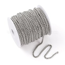 Tarnish Resistant 304 Stainless Steel Wheat Chains&nbsp;STAS-O076-07