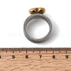 304 Stainless Steel Finger Rings for Women&nbsp;RJEW-K258-11GP
