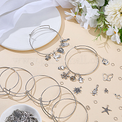 DIY Adjustable Iron Expandable Bangle Making Kits&nbsp;DIY-BM0001-14P