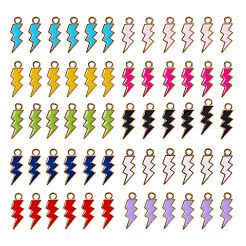 Light Gold Plated Alloy Enamel Pendants&nbsp;ENAM-SZ0001-33LG