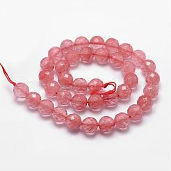 Cherry Quartz Glass Beads Strands&nbsp;G-D840-43-8mm