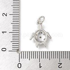 Brass Micro Pave Clear Cubic Zirconia Pendants&nbsp;LS-KK-U046-02P-07