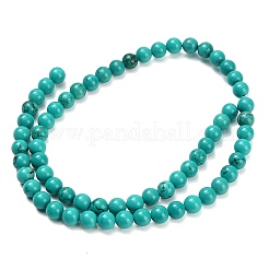 Natural Howlite Beads Strands&nbsp;G-Z149-A01-6mm