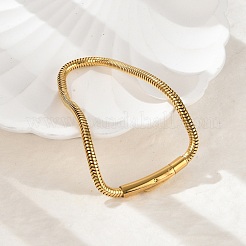 304 Stainless Steel Snake Chain Bracelets for Women&nbsp;BJEW-Z087-18G