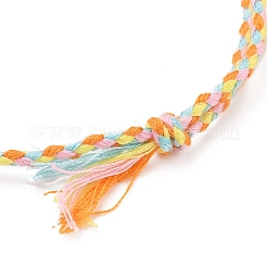 5Pcs 5 Color Macrame Cotton Cord Bracelets Set&nbsp;AJEW-FZ00002
