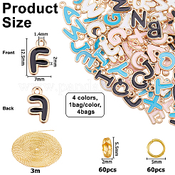 4Bags 4 Colors Alloy Enamel Pendants&nbsp;ENAM-HS0001-10