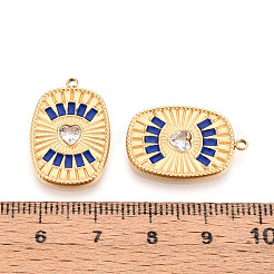 304 Stainless Steel Pave Crystal Rhinestone and Enamel Pendants&nbsp;STAS-T068-29A