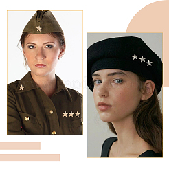 100Pcs 4 Colors Alloy Star Lapel Pin Back Brooch&nbsp;JEWB-FH0003-01