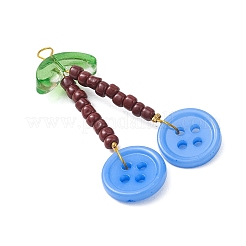 4Pcs Acrylic Sewing Buttons Pendants&nbsp;PALLOY-JF04201