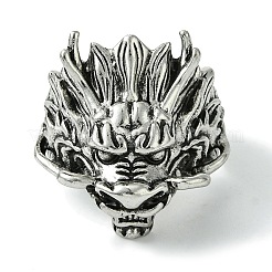 Dragon Alloy Open Cuff Rings&nbsp;RJEW-K275-37A-AS