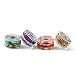 25 Rolls 25 Colors Round Segment Dyed Waxed Polyester Thread String&nbsp;YC-YW0001-02C