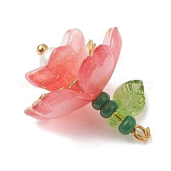 Glass Flower Pendants&nbsp;PALLOY-MZ01180