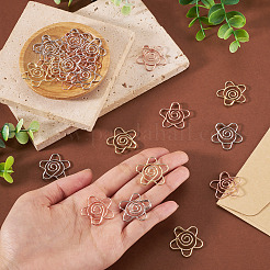 30Pcs 3 Colors Flower Iron Paper Clips&nbsp;AJEW-TA0003-63