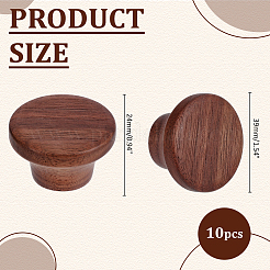 Round Wood Drawer Cabinet Door Handles&nbsp;AJEW-WH0410-451