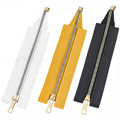 3Pcs 3 Colors PU Leather Zipper Sewing Accessories&nbsp;FIND-CL0001-17