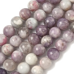 Dyed Round Natural Pink Tourmaline Beads Strands&nbsp;G-K089-8mm-05