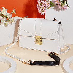 3Pcs 2 Style PU Leather Shoulder Strap & ABS Plastic Imitation Pearl Bag Chain Straps&nbsp;FIND-WR0009-25