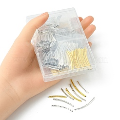 300Pcs 9 Styles Brass Tube Beads&nbsp;KK-YW0002-10