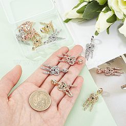12Pcs 3 Colors Rack Plating Alloy European Dangle Charms&nbsp;MPDL-FH0001-05