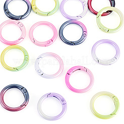 15Pcs Spray Paint Alloy Spring Gate Rings&nbsp;FIND-TA0010-92